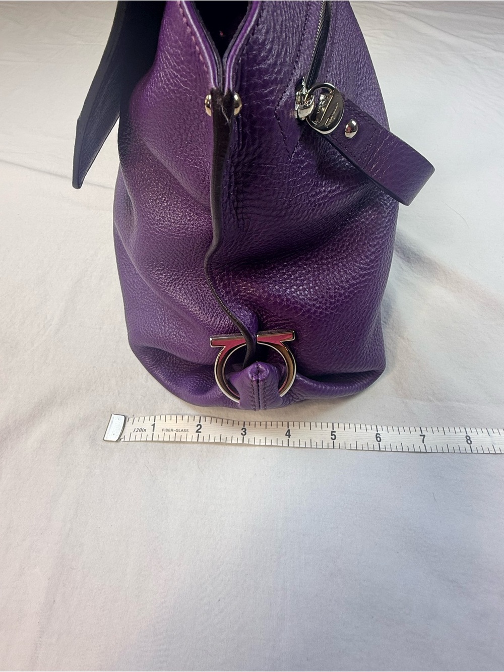 Salvatore Ferragamo Sofia Purple Satchel - Picture 9 of 12